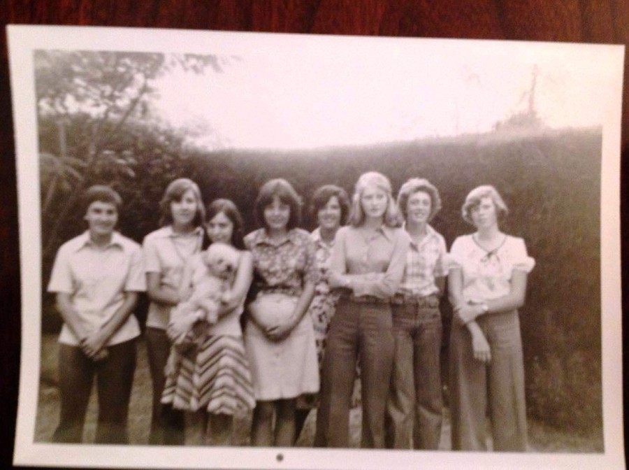 Jill on far left, Di, thrid from right, 14 years old!! 1974