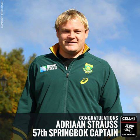 Adriaan Strauss - congratulations from Sharks