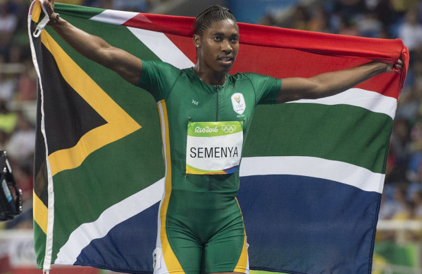 RIO DE JANEIRO, BRAZIL - AUGUST 20: Caster Semenya of South Africa celebrating her gold medal in the Women's 800m race. Olympic Athletics August 20, 2016 at the Olympic Stadium in Rio de Janeiro, Brazil. (Photo by ©Christiaan Kotze/SASPA