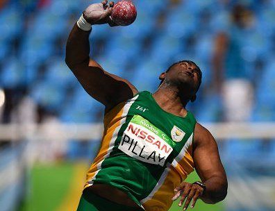 South African Tyrone Pillay competes during the Men's Shot put final of the Rio 2016 Paralympic Games in Rio de Janeiro, Brazil on September 12, 2016. / AFP / CHRISTOPHE SIMON (Photo credit should read CHRISTOPHE SIMON/AFP/Getty Images)
