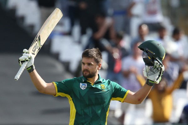 CAPE TOWN, SOUTH AFRICA - OCTOBER 12: Rilee Rossouw of the Proteas celebrates his 100 during the Momentum ODI Series 5th ODI match between South Africa and Australia at PPC Newlands on October 12, 2016 in Cape Town, South Africa. (Photo by Carl Fourie/Gallo Images)