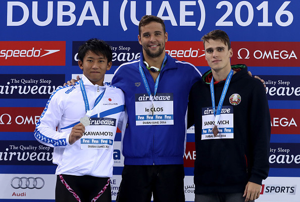 DUBAI, UNITED ARAB EMIRATES - OCTOBER 05: competes in the finals during day two of the FINA Swimming World Cup Dubai 2016 at Hamdan Sports Complex on October 5, 2016 in Dubai, United Arab Emirates. (Photo by Francois Nel/Getty Images)
