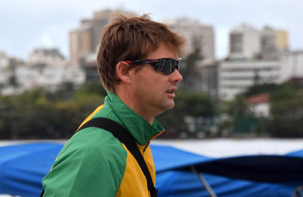 RIO DE JANEIRO, BRAZIL. 31 JULY 2016. Roger Barrow, manager, during the training session of the rowers of Team SA at the Lagoa Rodrigo de Freitas rowing venue in Rio de Janeiro today. Copyright picture by WESSEL OOSTHUIZEN / SASPA