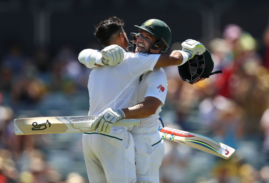 Jean-Paul Duminy and Dean Elgar at the WACA on November 5, 2016 in Perth, Australia. Source: Twitter/ICC