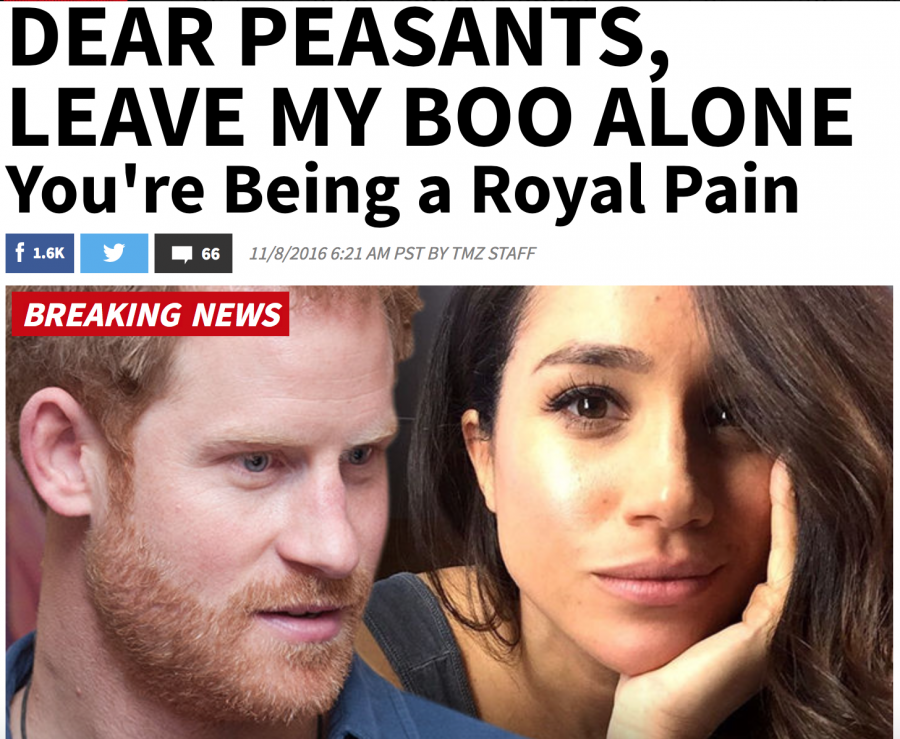 Screenshot of media reaction to Prince Harry's statement
