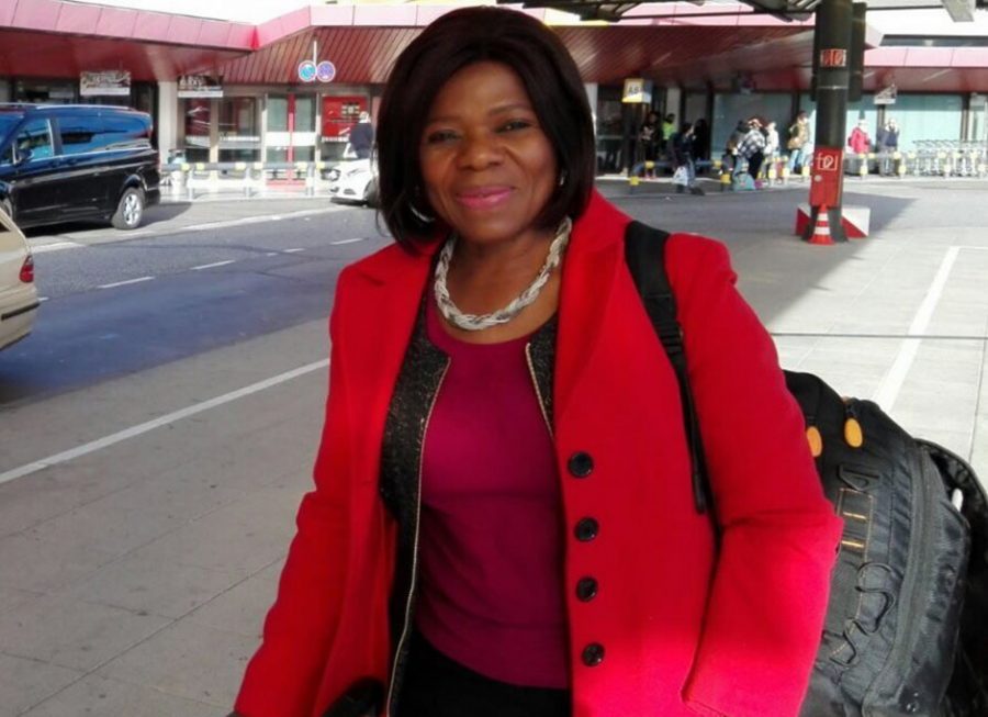 Madonsela "backpacking" around Europe! Photo by Steffi Hirsbrunner on Twitter - "Having the honor to spend most of my week with German Africa Award winner 2016 @ThuliMadonsela3 #DAP2016"