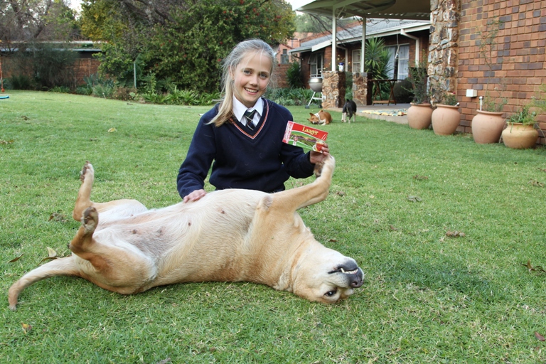 Zaria Rule and her pet dog Jesse
