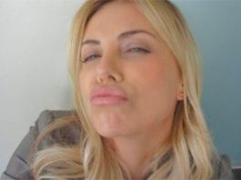 One of Charlize Theron's 'duck face' images that was 'discovered' on her phone. Credit: Funny or Die