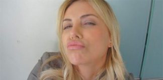 One of Charlize Theron's 'duck face' images that was 'discovered' on her phone. Credit: Funny or Die