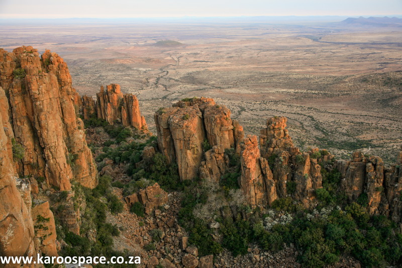The Valley of Desolation near Graaff-Reinet and its dolerite pillars