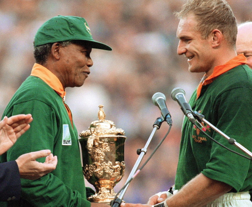 Nelson Mandela and Francois Pienaar