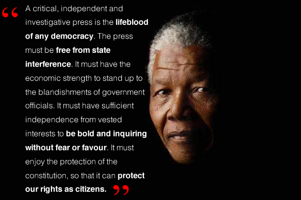 Nelson Mandela on the press Nelson Mandela on the press