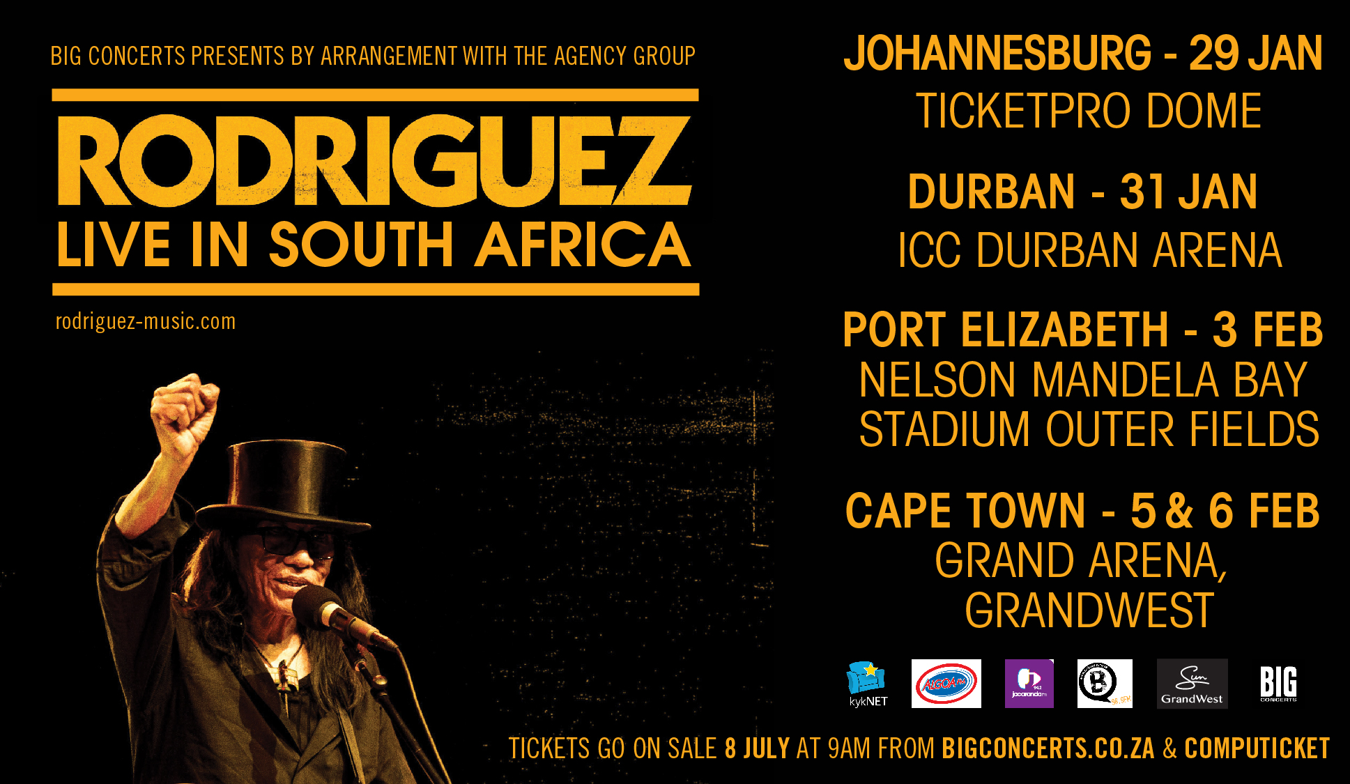 Rodriguez South African Tour Dates 2016 Back by Popular Demand