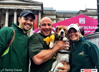 Springbok fans in London for morning jog