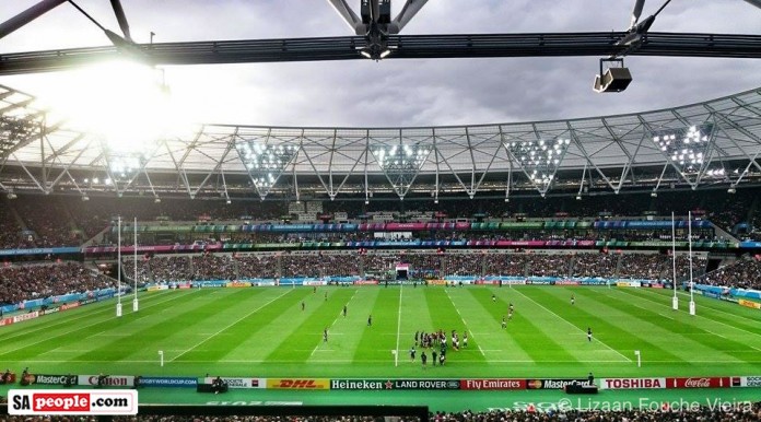 Springbok fans, Olympic stadium, London Springbok fans, Olympic stadium, London