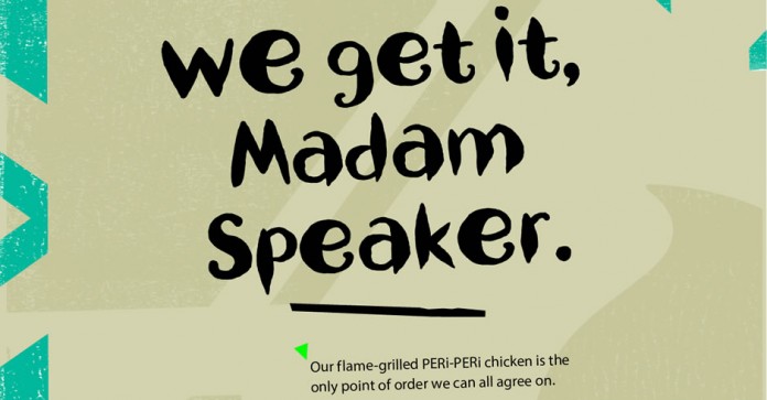 Nandos madam speaker th Nandos madam speaker