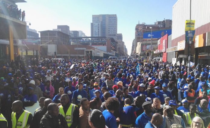 DA blue in Joburg