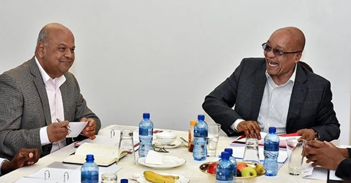 Pravin Gordhan and President Zuma th