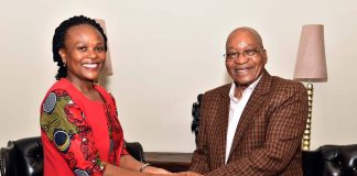 Busisiwe Mkhwebane and Jacob Zuma