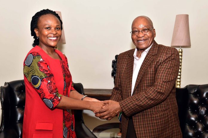 Busisiwe Mkhwebane and Jacob Zuma