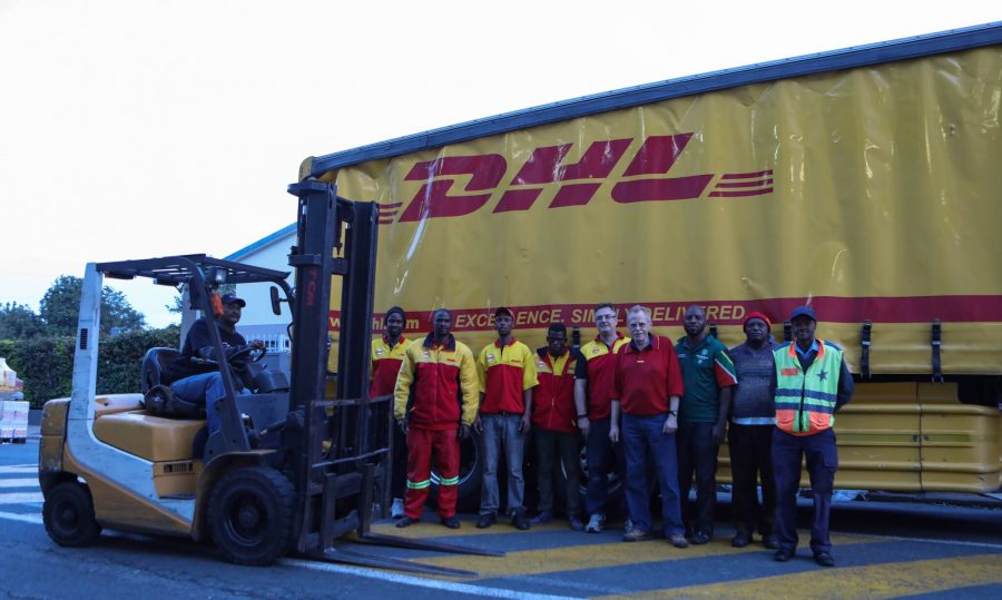 DHL disaster response team in Knysna