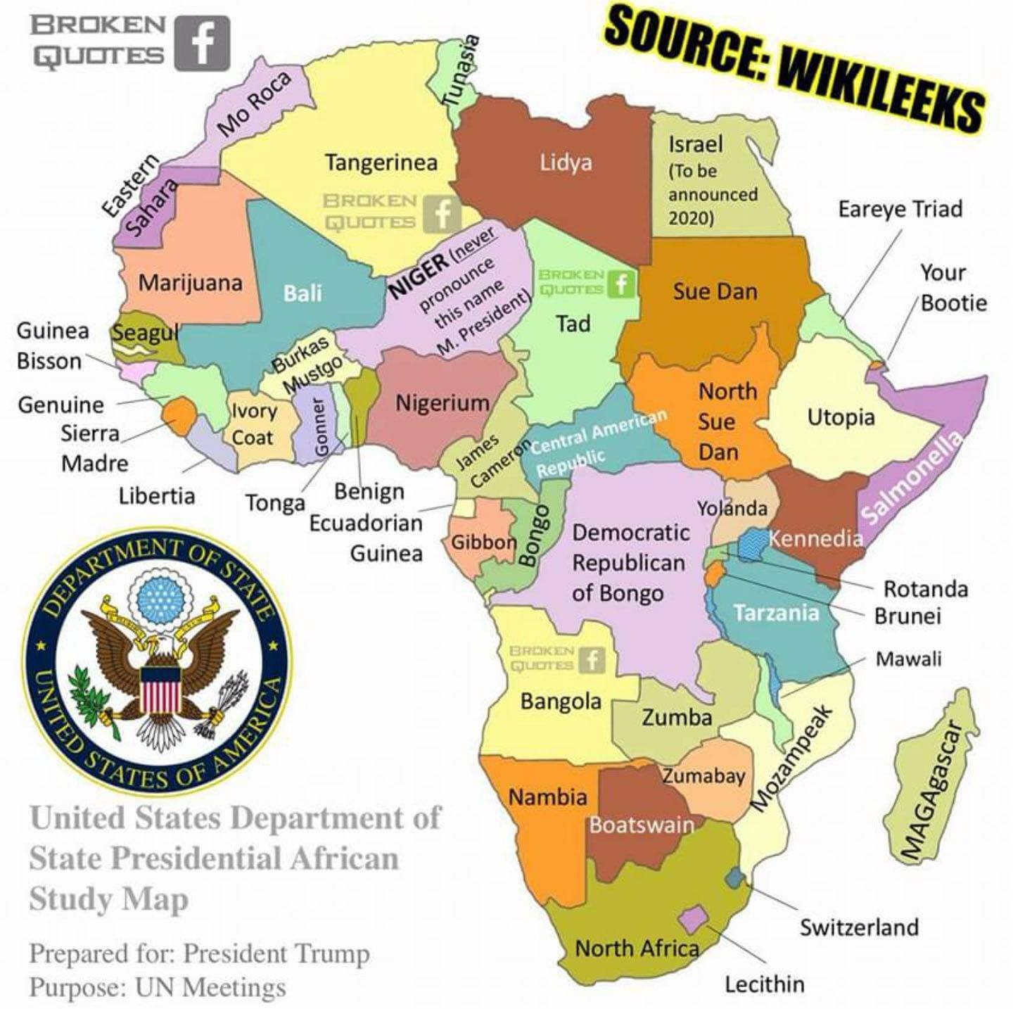 Map Of Africa Trump 