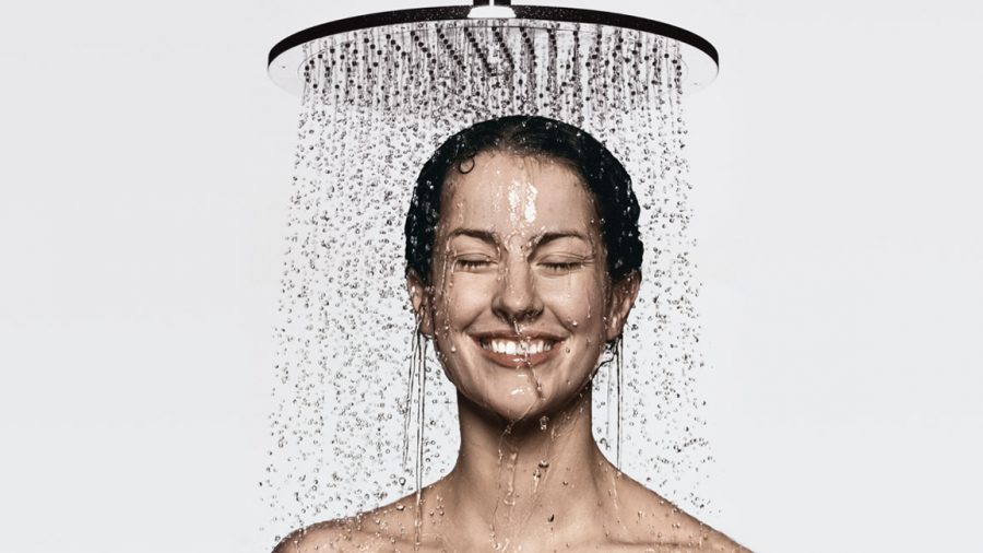 showering