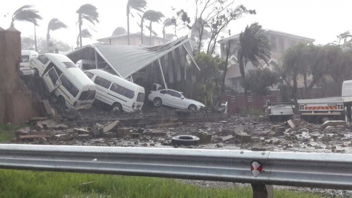 hospital roof collapsed in durban storm
