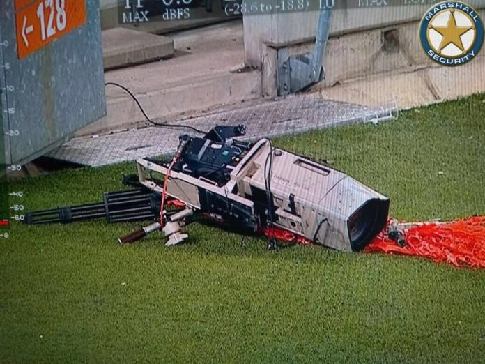 tv camera on floor