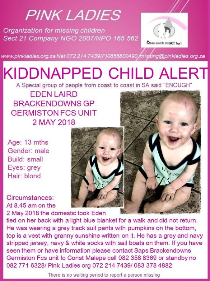 Suspected Kidnapping as Child and Caretaker Disappear in Johannesburg