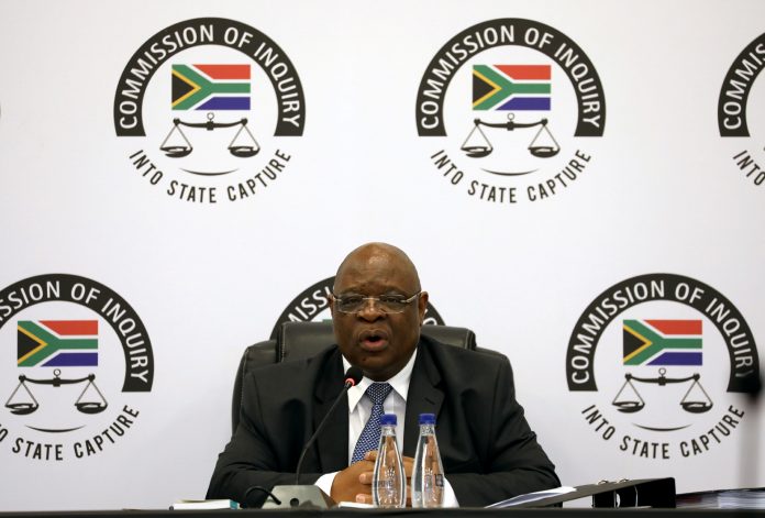 Deputy Chief Justice Raymond Zondo speaks during the start of the commission of inquiry probing state capture in Johannesburg