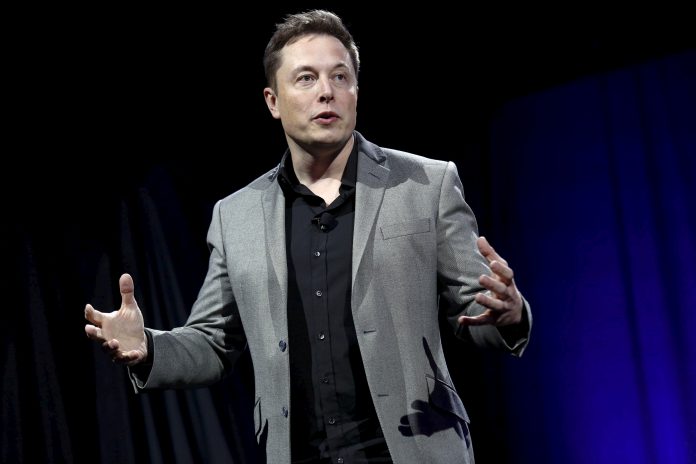 FILE PHOTO: Tesla Motors CEO Elon Musk reveals the Tesla Energy Powerwall Home Battery during an event in Hawthorne California