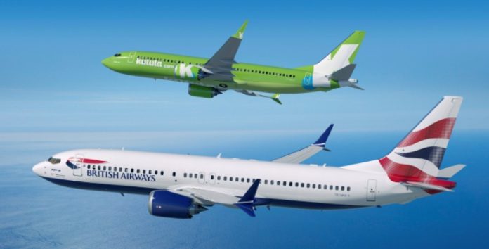 British Airways and Kulula 737-MAX8 Artwork birtish airways kulula south africa comair