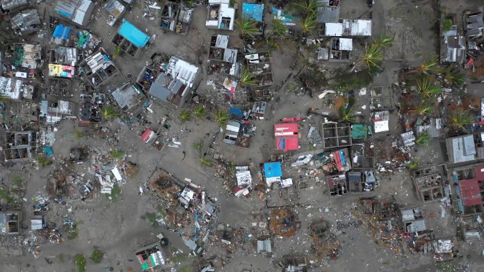 A general view shows destruction after Cyclone Idai in Beira