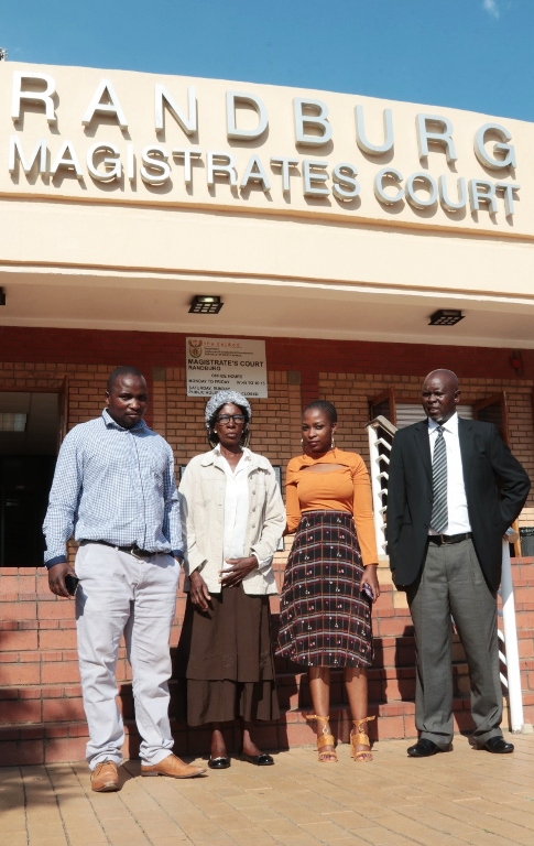 Dube-family with Elias Maangwale, Senior Investigator at AfriForum’s Private Prosecution Unit