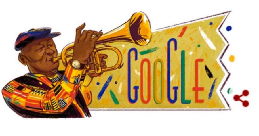 Honouring Hugh Masekela's 80th birthday. Hugh Masekela - Google doodle screenshot. Honouring Hugh Masekela's 80th birthday.