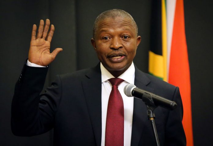 South Africa's Deputy President David Mabuza is sworn in in Cape Town