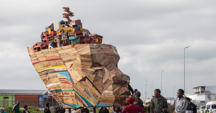 township-sculpture-honours-fisherman-village-south-africa