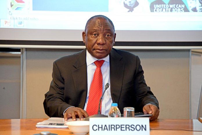 president ramaphosa south african wef