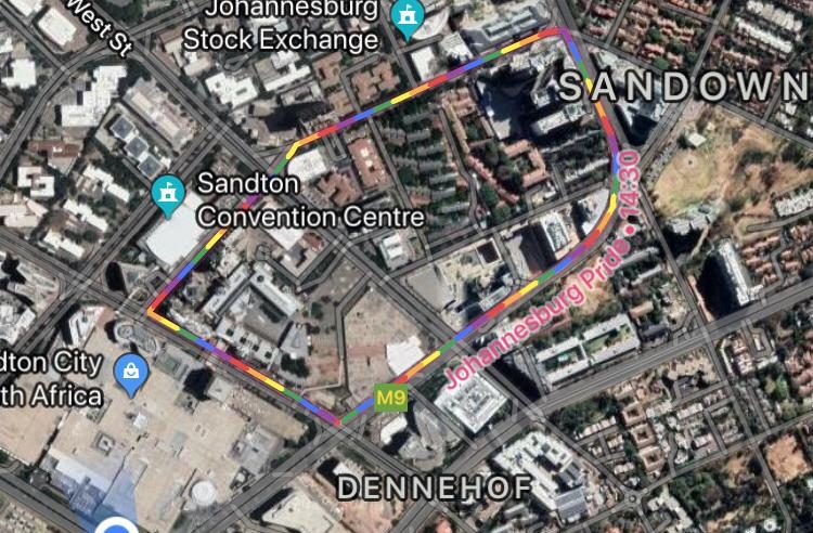 gay pride google map sandton joburg sa
