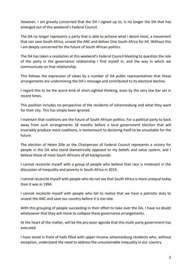 herman mashaba resigns joburg mayorb 1