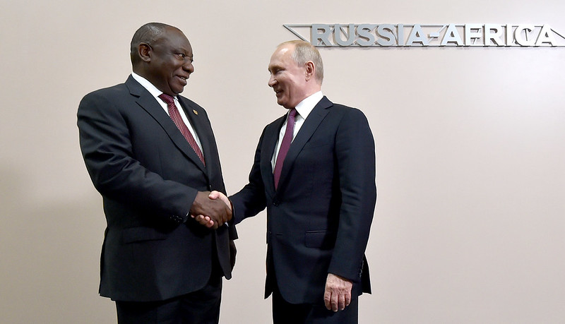 ramaphosa and putin russia south africa
