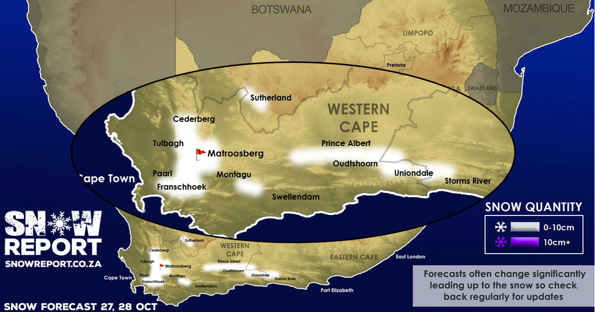 Snow Ways! Light Snow May Fall in Western Cape, Sutherland and the