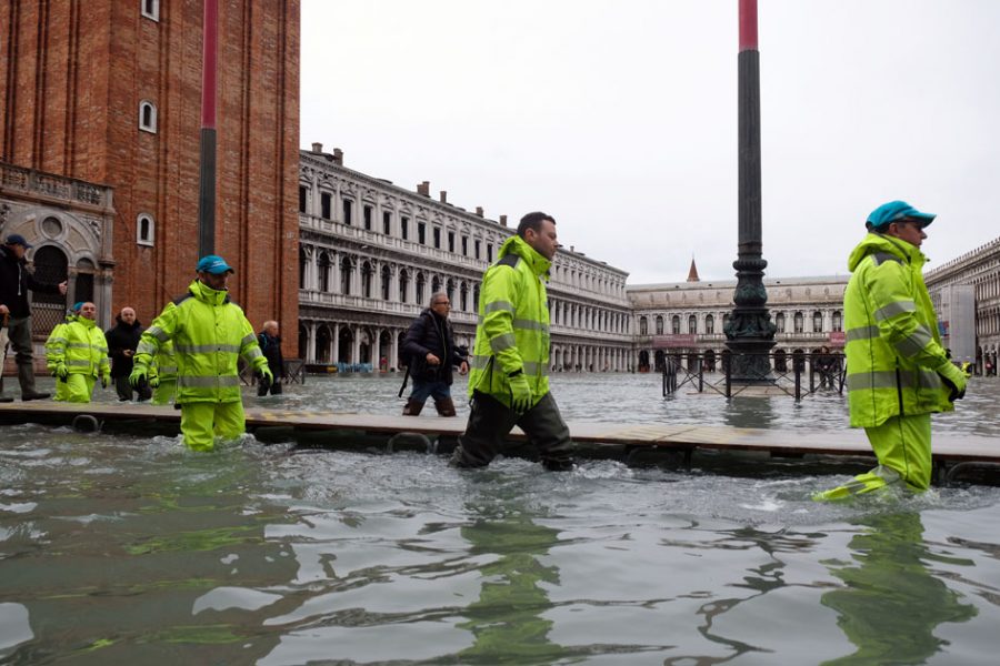 venice floods storm climate change