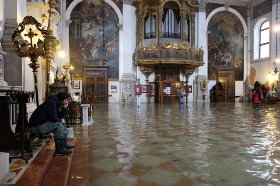 venice floods storm climate change