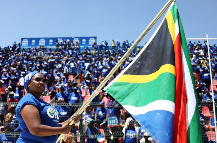 Supporters of South African opposition party, the Democratic Alliance attend the party's election manifesto launch in Johannesburg Supporters of South African opposition party, the Democratic Alliance attend the party's election manifesto launch in Johannesburg