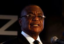 Zimbabwe's Vice-President Constantino Chiwenga speaks at a mining investment conference in Harar