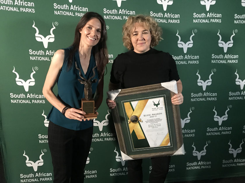 stroop wins kudu award, donates prize to kruger k9 unit