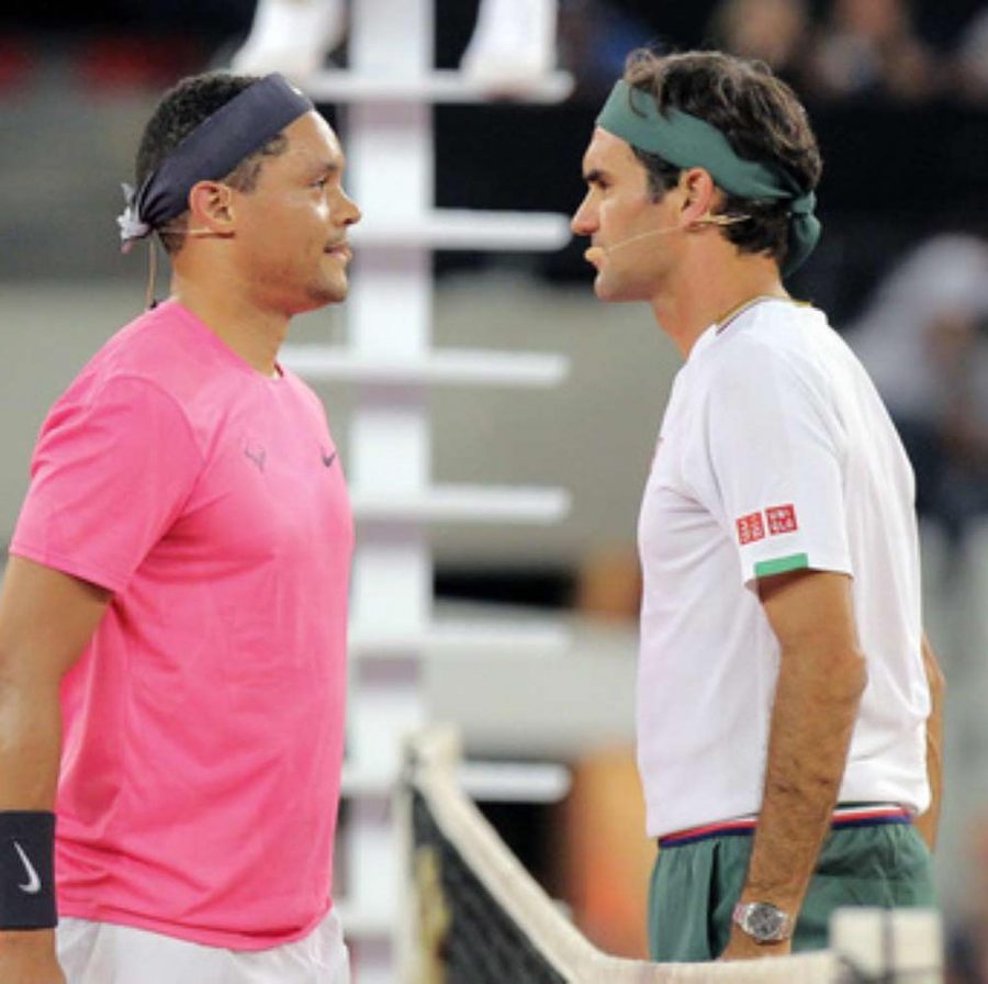 Trevor Noah and Roger Federer Cape Town