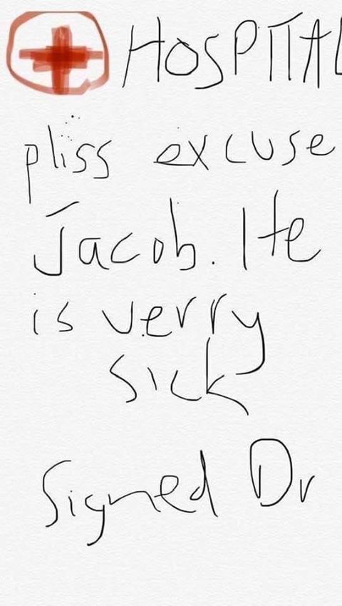 jacob zuma sick note